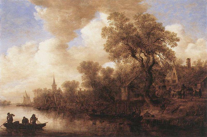 Jan van Goyen River Landscape Norge oil painting art